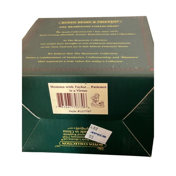 Boyds Bears & Friends Momma With Taylor Resin Figurine In Original Box - Picture 13 of 14